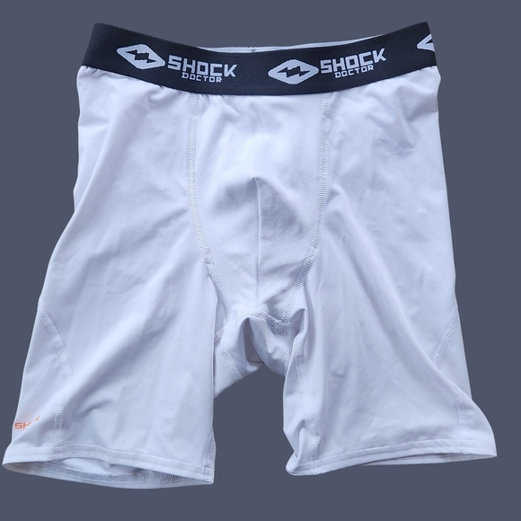 Men's Shock Doctor Core Compression Short with Cup Pocket Boxer Brief - Picture 2 of 9